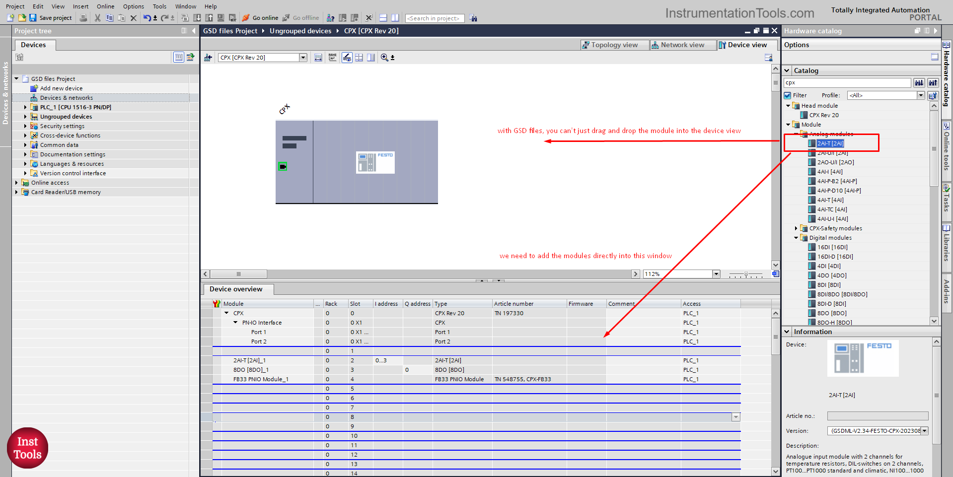 GSD File on Siemens TIA PLC Project