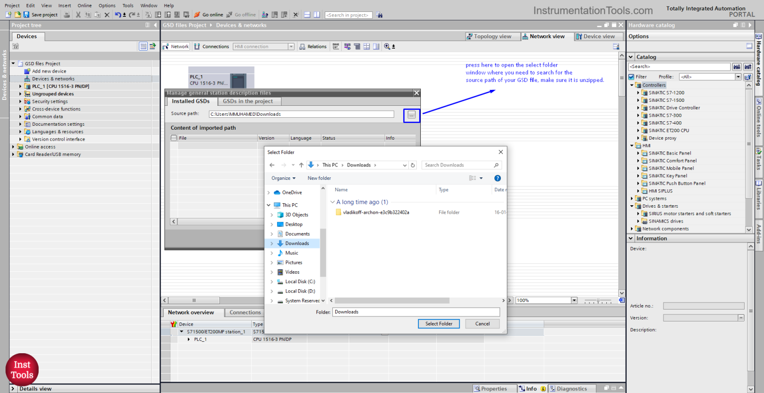How to import GSD files into the TIA Portal? - Siemens PLC