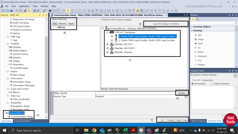 Simulation of Studio 5000 and FactoryTalk View Studio