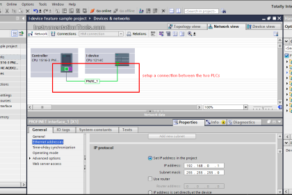 Siemens Communication between PLCs using I-Device
