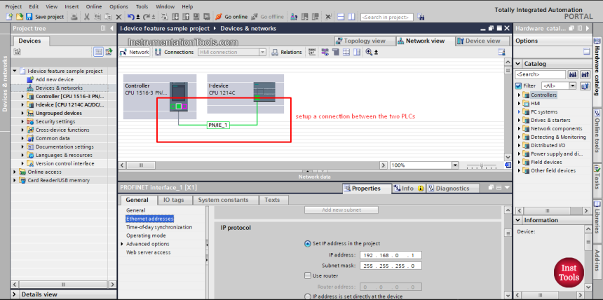 Siemens Communication between PLCs using I-Device