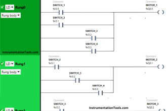 PLC Logic Example on Multiple Switches and Motors