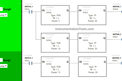 Electrical Ladder Diagram Control using Timers Example