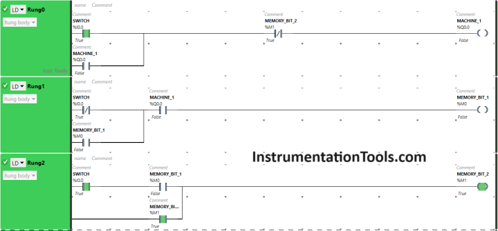 Plc Start Stop Process Flowchart Example PLC to Start or Stop 3 Machines using 1 Switch Program