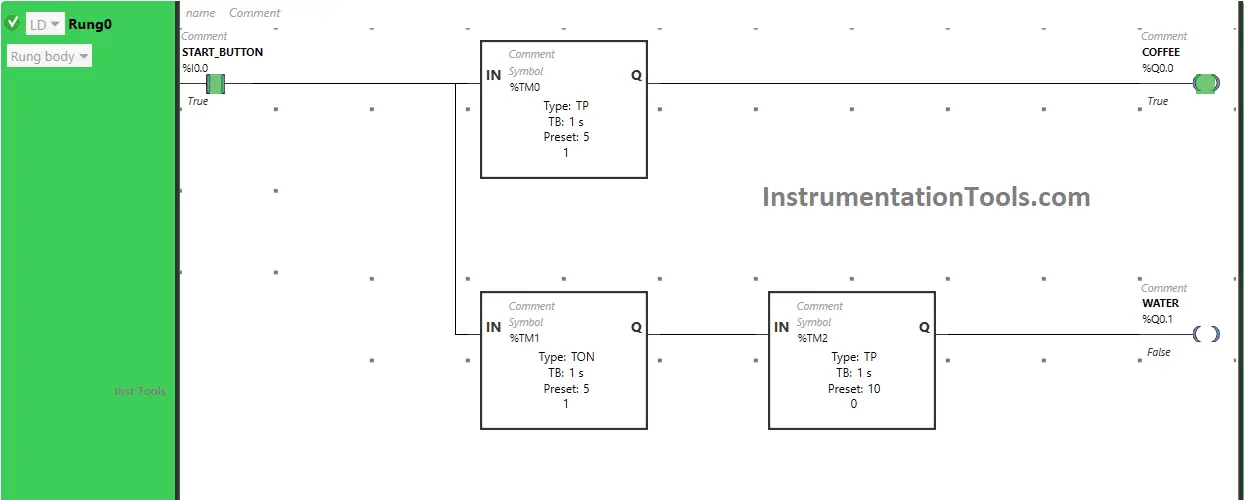 Ladder Logic Simple Coffee Machine