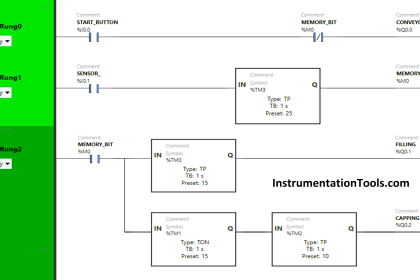 PLC Programming Example on Bottle Line Control