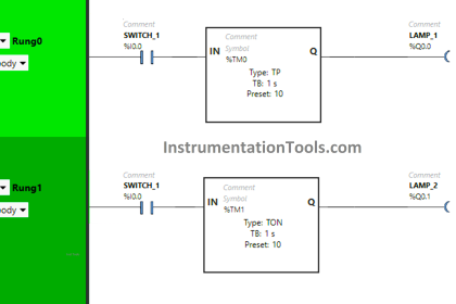 PLC Programming Example on Timers Function Block