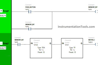 PLC Programming Example with Pushbutton and Motor