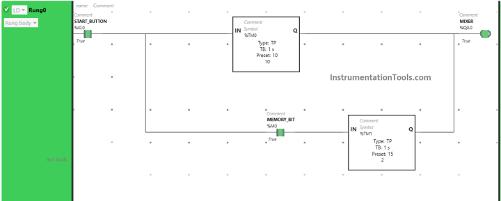 Batch Mixing with PLC Ladder Logic Program