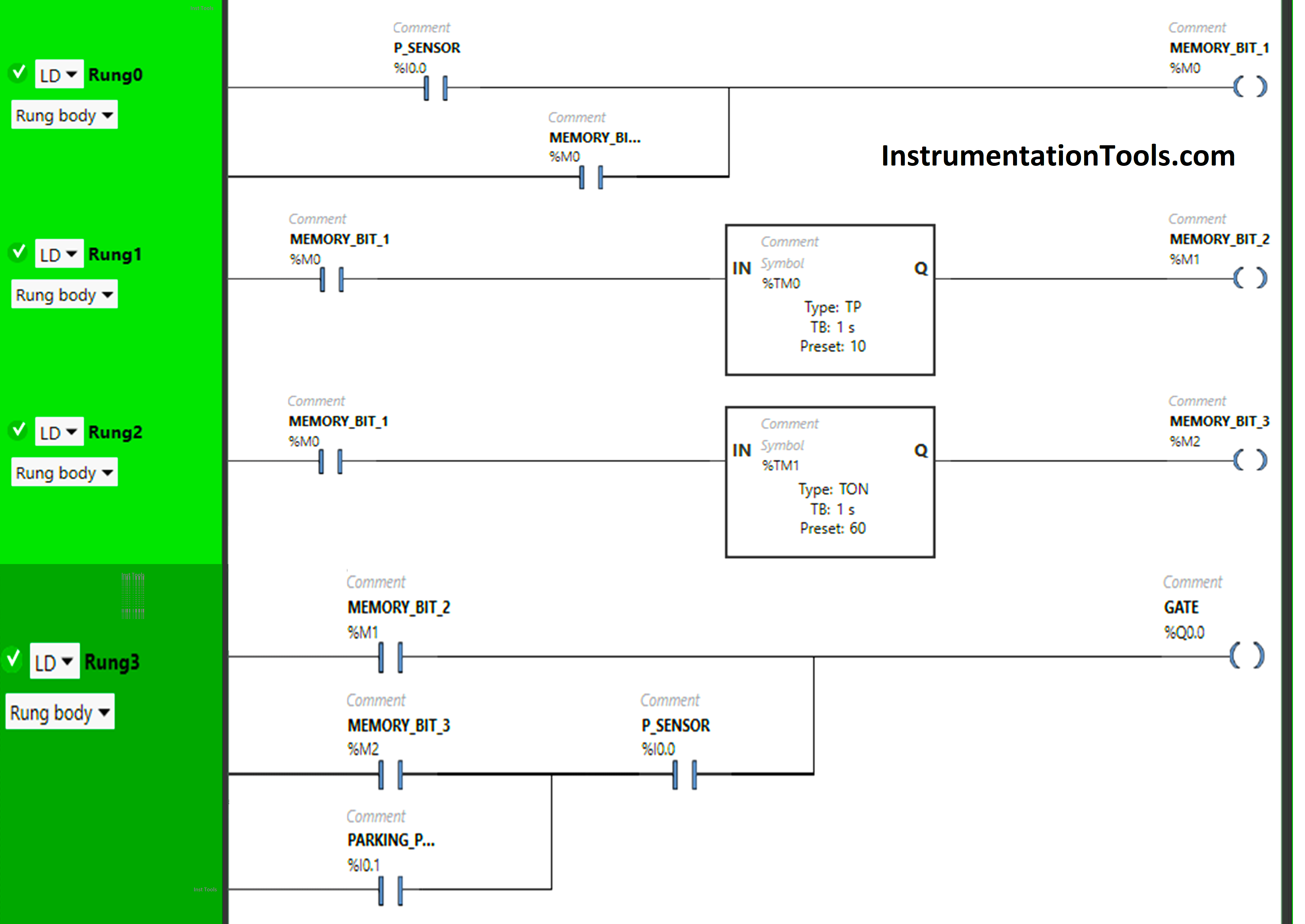 Automated Garage Gate Control - PLC Ladder Logic