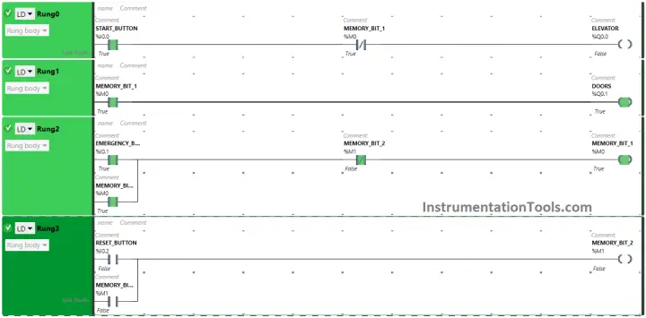 PLC Emergency Stop Example Program