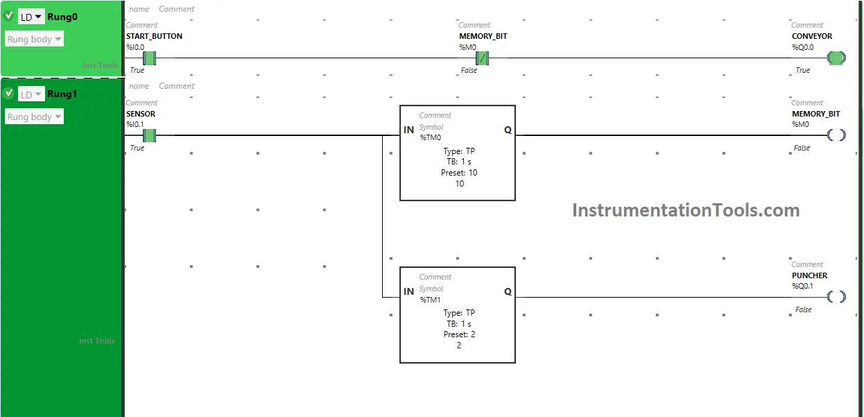 Conveyor and Puncher Ladder Logic