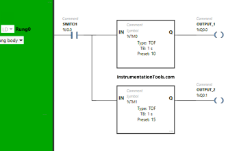 PLC Example on Switch Program with Timers
