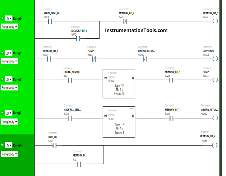 PLC Programming in Bottle Filling Process