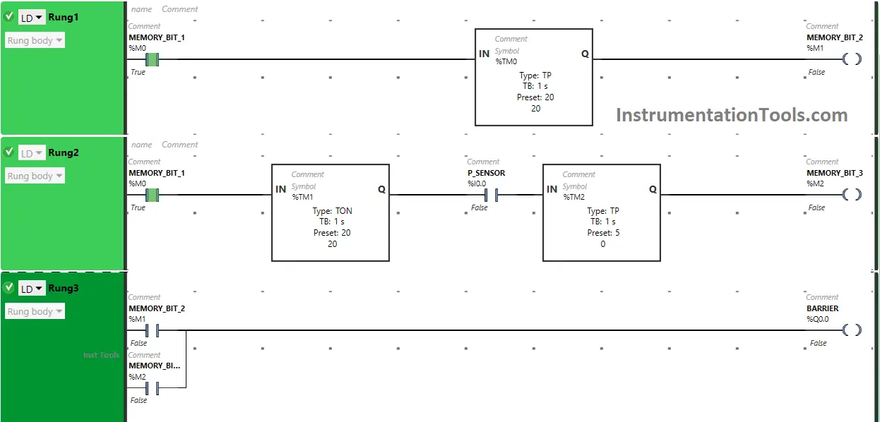 PLC programming for barrier control