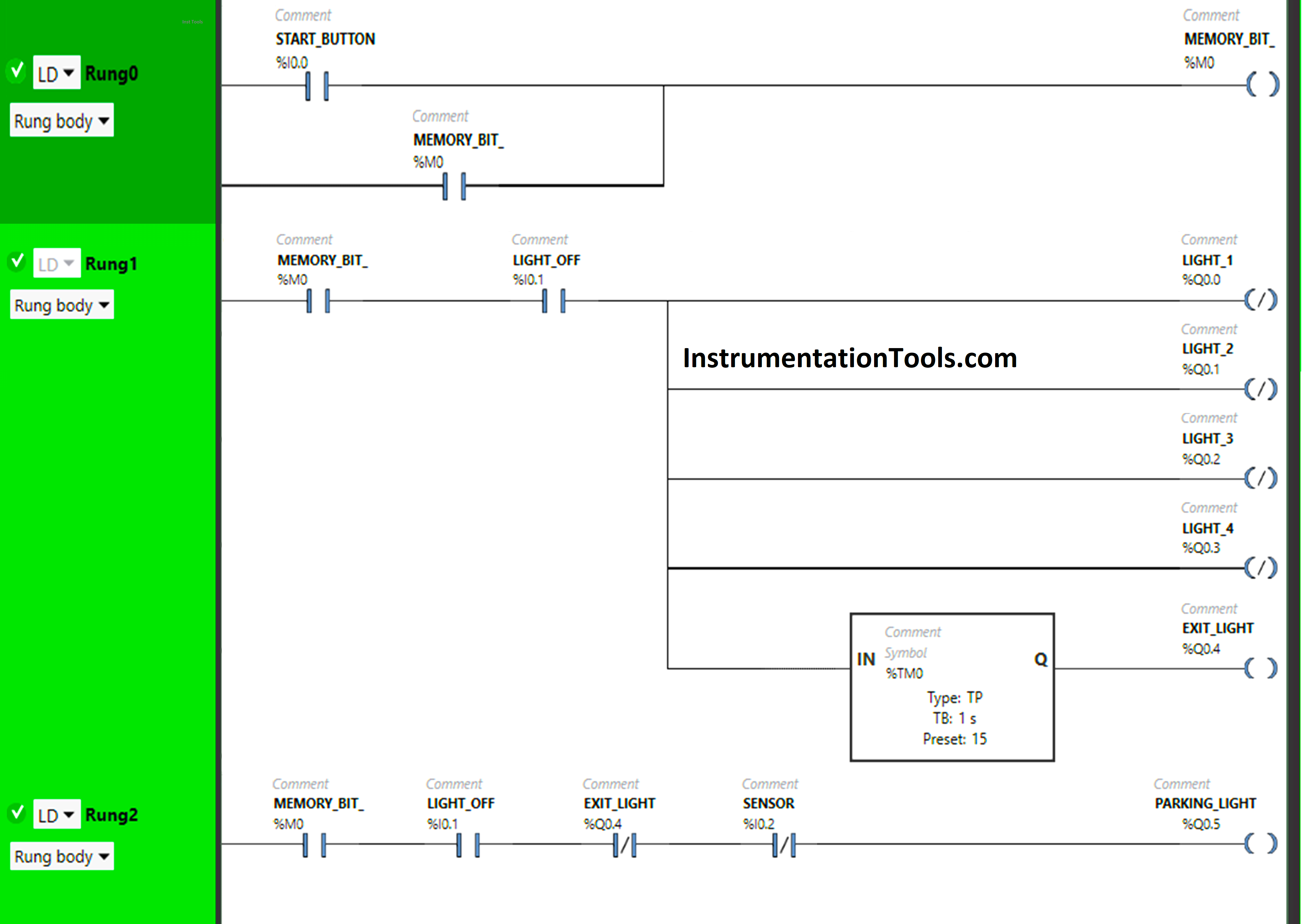 Parking Lights PLC Program Explained with Video