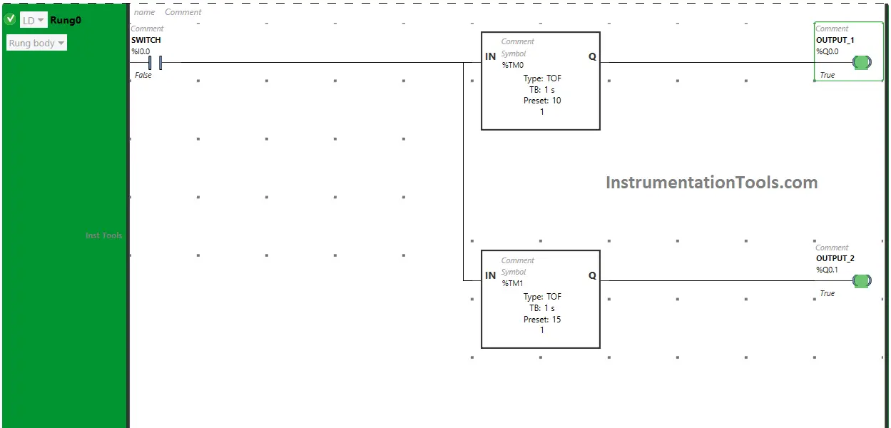 Switches and Timers in PLC