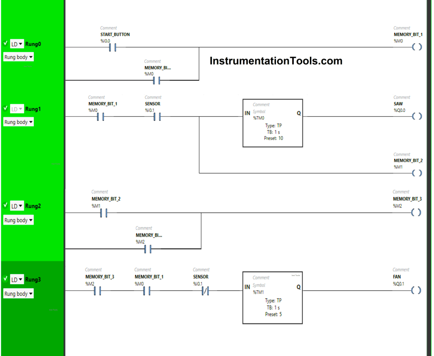 Wood Sawing and Blower System PLC Control Design
