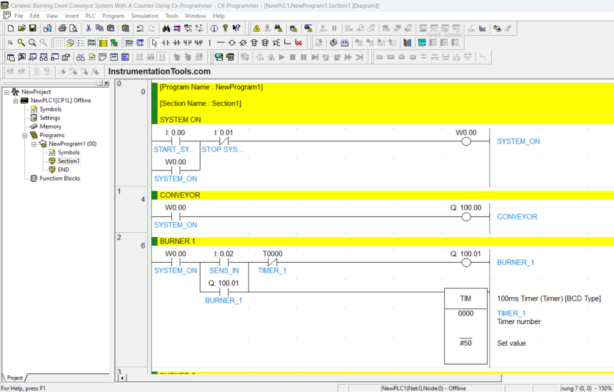 Burning Oven PLC Program
