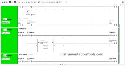 PLC Star-Delta starter with interlock