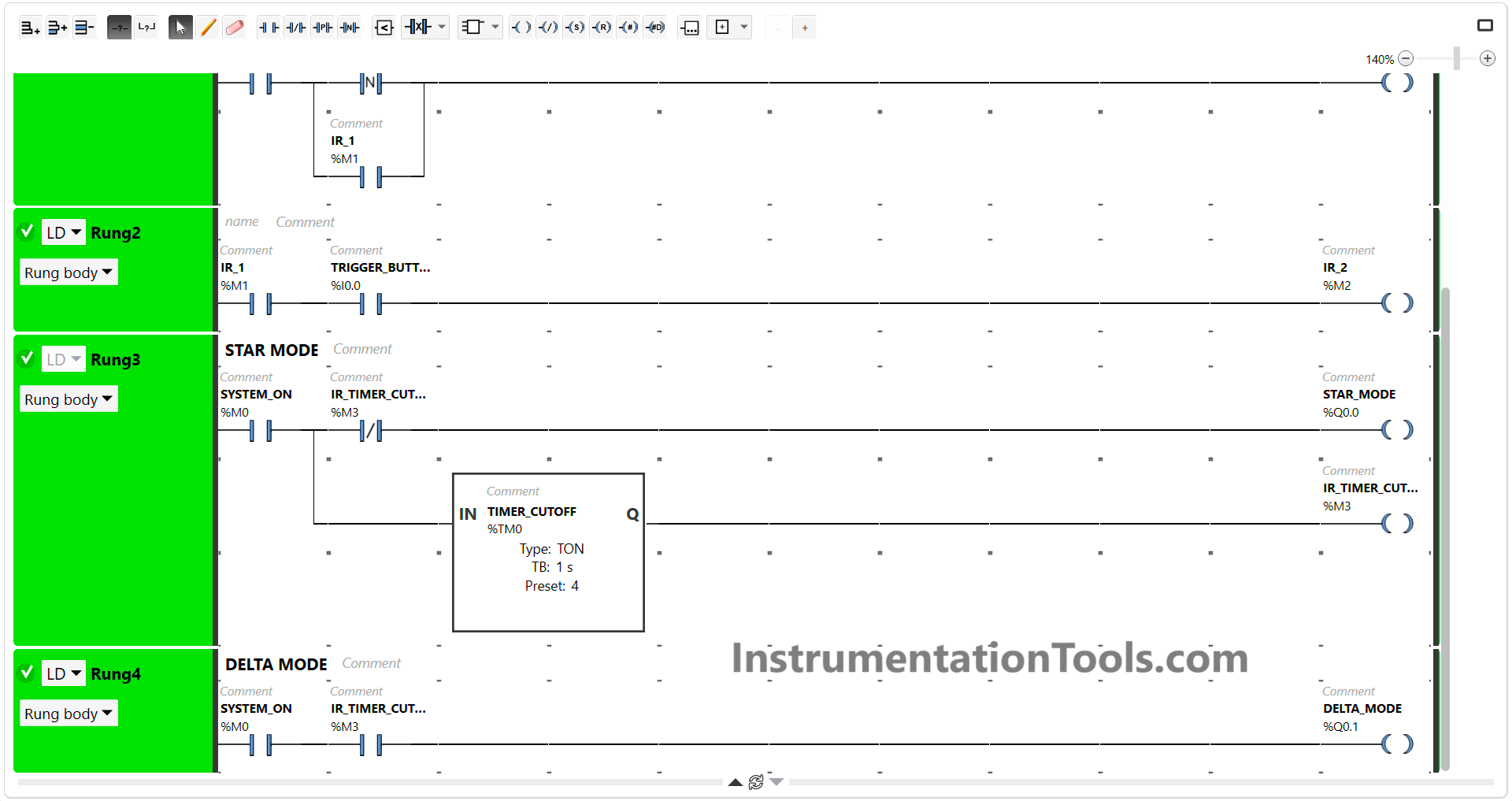 PLC Star-Delta starter with interlock