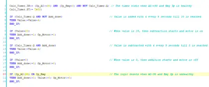 PLC Structured Text Program for Output Generation via Equations