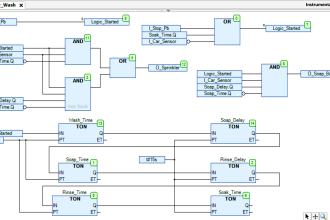 Car Wash Program using Functional Block Diagram (PLC)