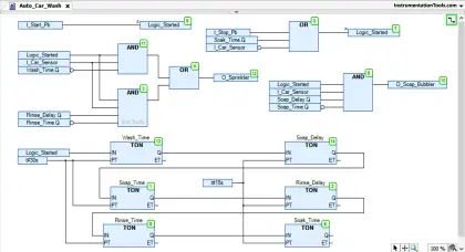 Car Wash Program using Functional Block Diagram (PLC)