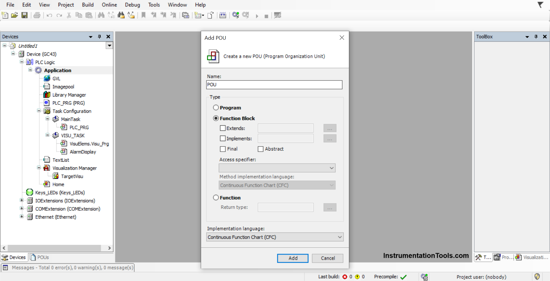 Codesys user-defined function block