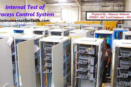Control System Vendor Internal Test Procedures