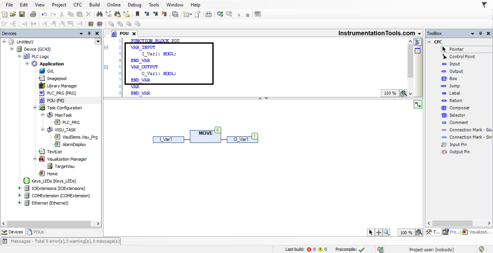 How to create a function block in Codesys