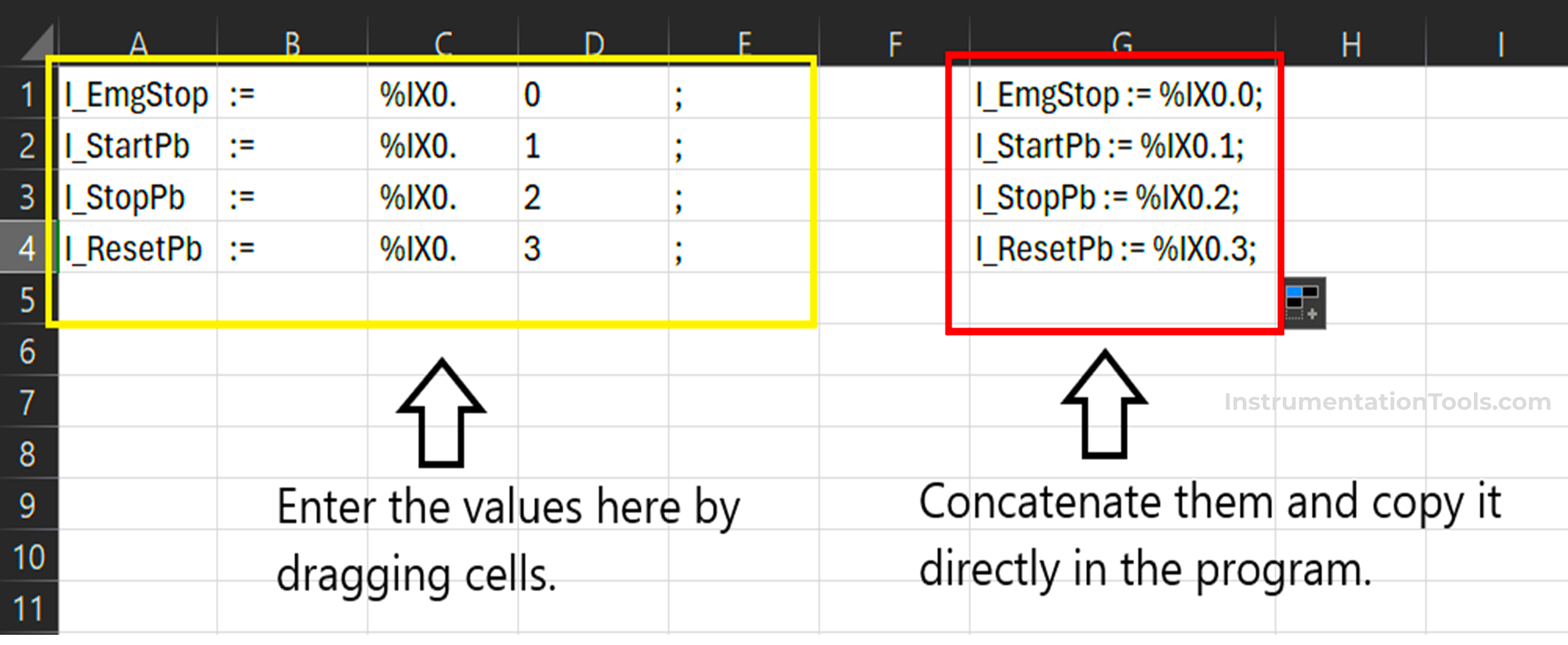 Mapping IO tags at PLC hardware configuration