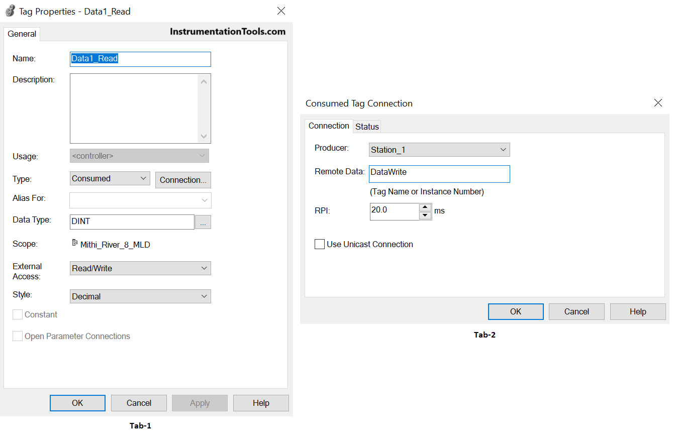 PLC messaging configuration Studio 5000