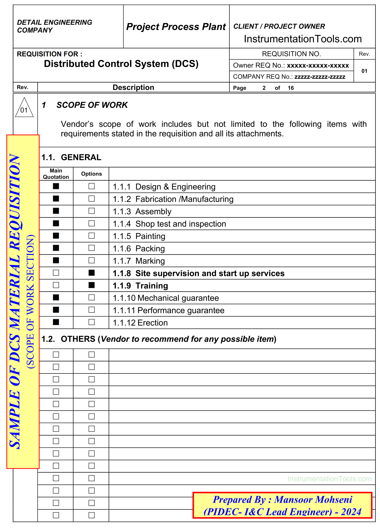 Control System Work Request Form Design View of Process Control and Safety Systems