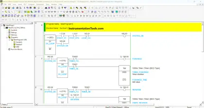 Forward Reverse Motor Control with Repeat Cycle Using PLC