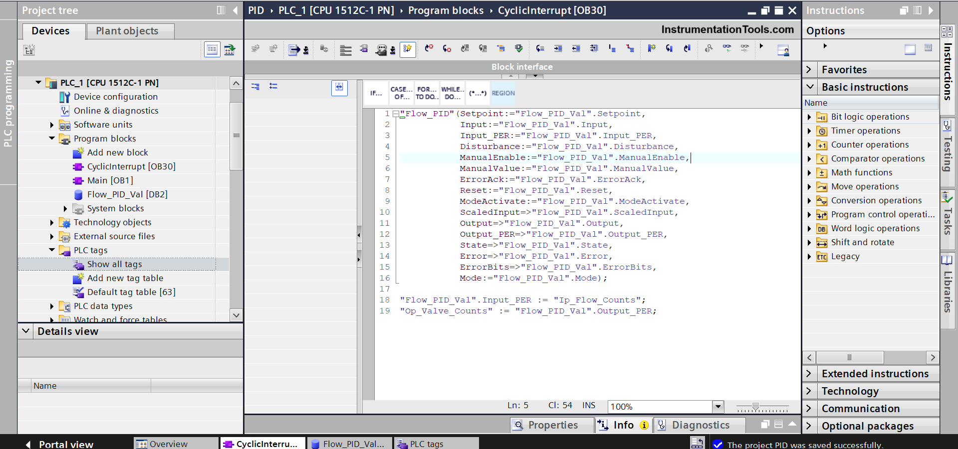 How to write PID logic in Structured Text for PLC