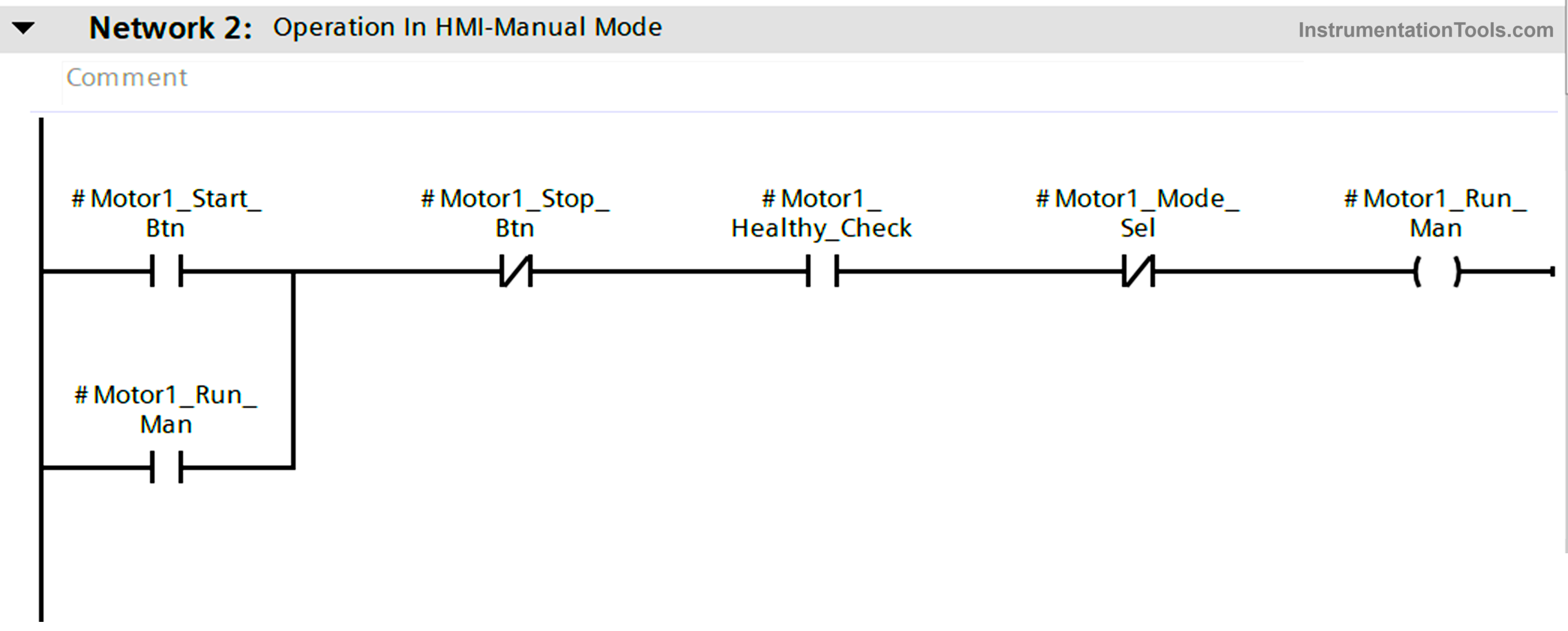 Motor starter programming in TIA Portal