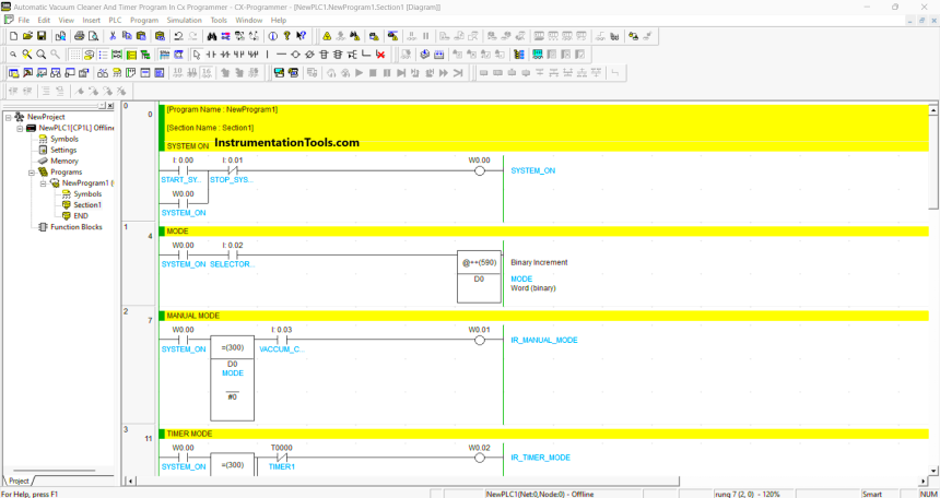 Programming in Omron PLC