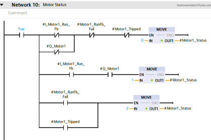 Safety interlock for motor starters in Siemens PLC