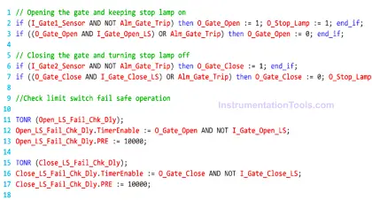 Structured Text Automatic Gate Logic