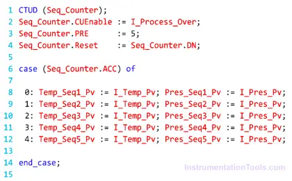 Structured Text PLC Program for Sequential Process Data Storage