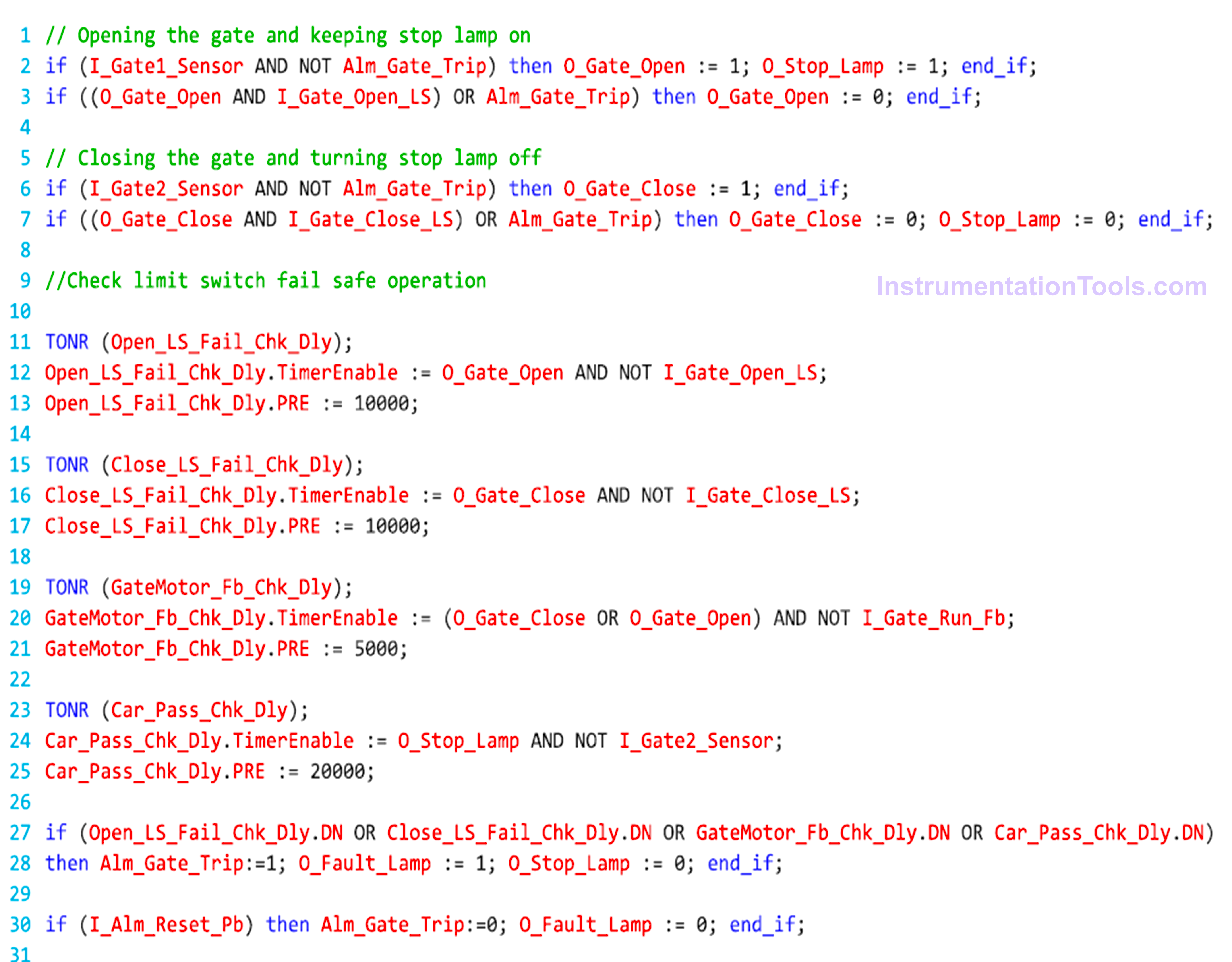 Structured Text PLC Programming for Automatic Gate Control