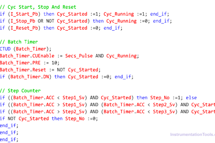 Structured Text Selector Machine Logic