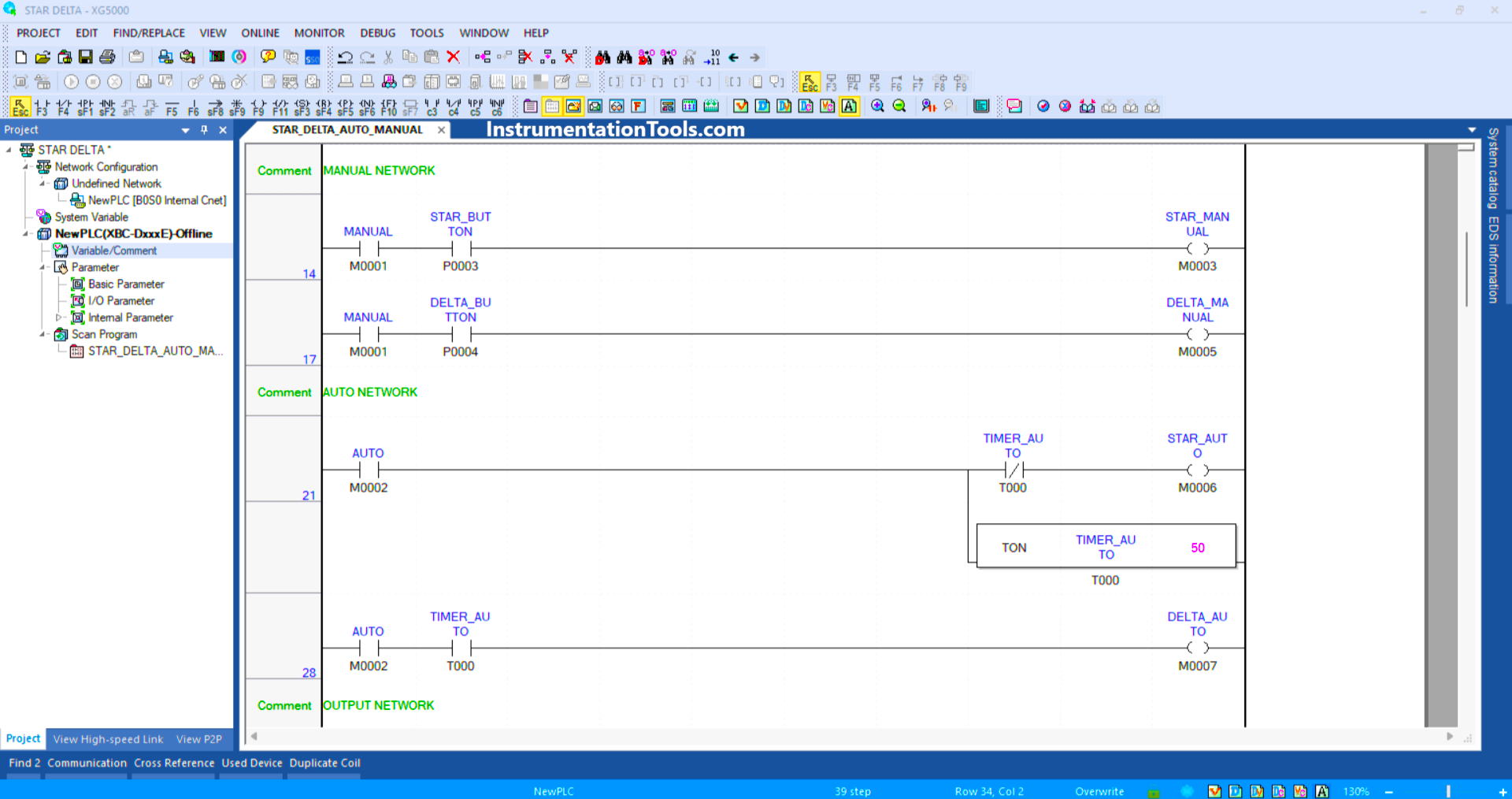 XG-5000 PLC Program