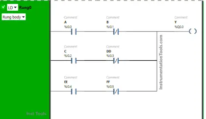 Example of PLC Programming based on Logic Circuit