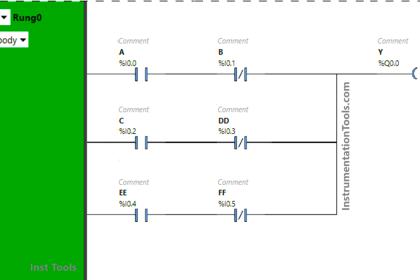 Example of PLC Programming based on Logic Circuit