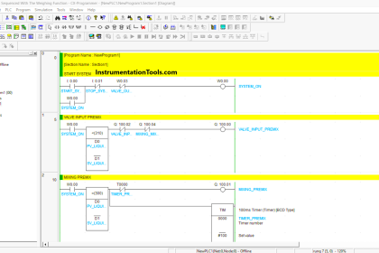 PLC Programming for Sequential Batch Mixing System