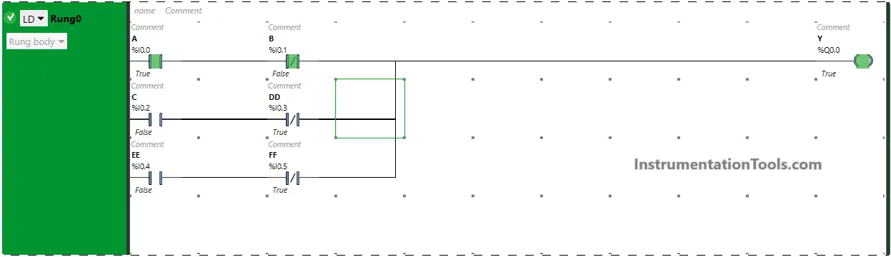 PLC logic circuit design examples