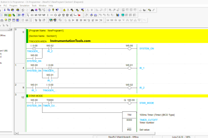 Star-Delta PLC programming with 1 button