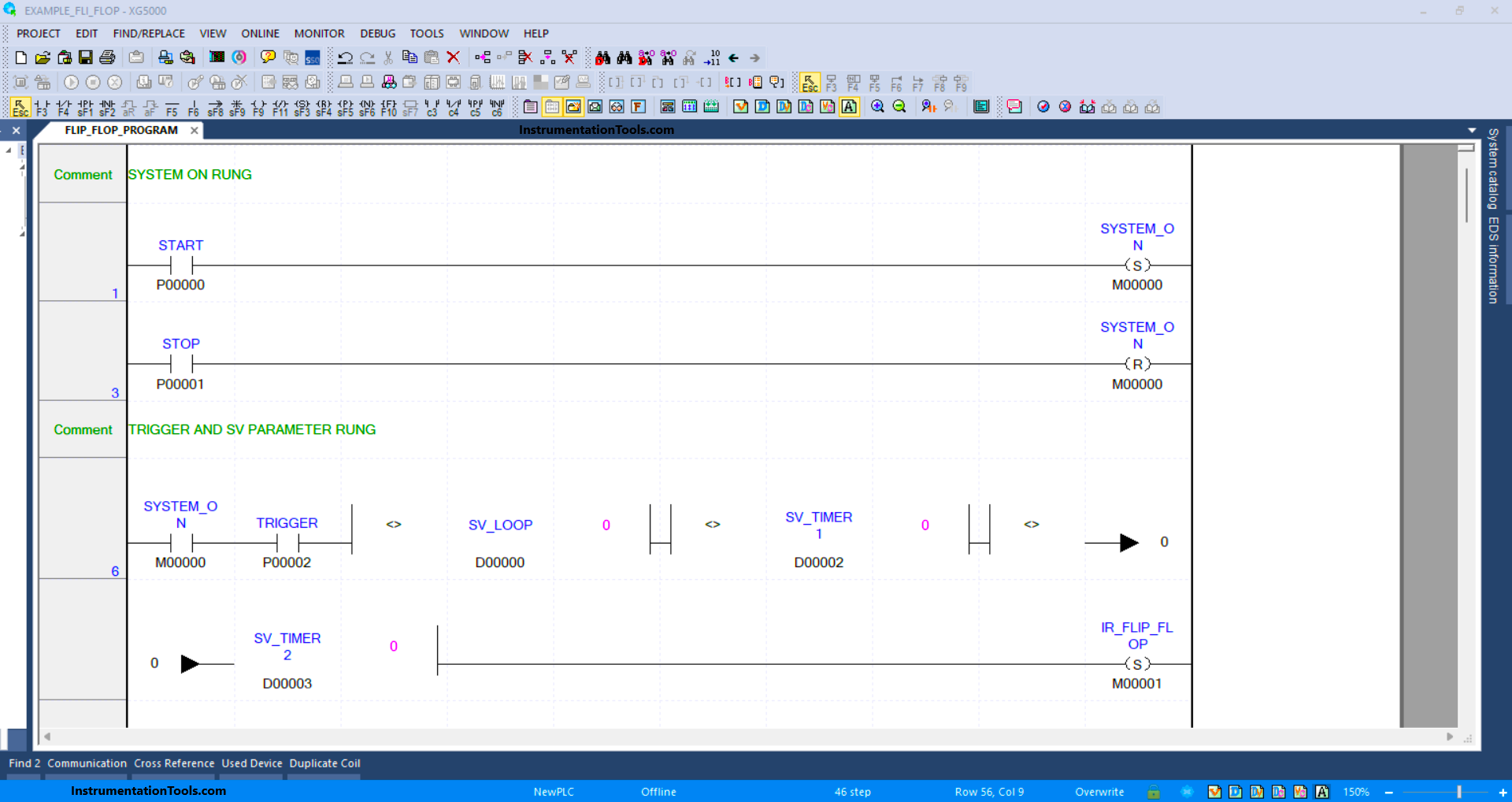 Flip-Flop PLC Programming